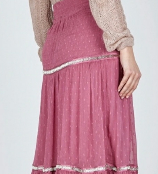**1 SZ 8 LEFT***Free People Ella's Tiered Midi Skirt - Picture 9 of 10